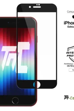 Seulement Aujourd’hui Apple iPhone SE (2022) - Verre trempé intégral Protect Noir - adhérence 100% nano-silicone - TM-Concept®