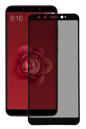 Nouvel Arrivage Verre Trempé Complet Antiespion Noir pour Xiaomi Mi 6X