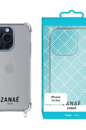 Coque logo Zanae avec anneaux pour iPhone 15 Pro Expédition Rapide