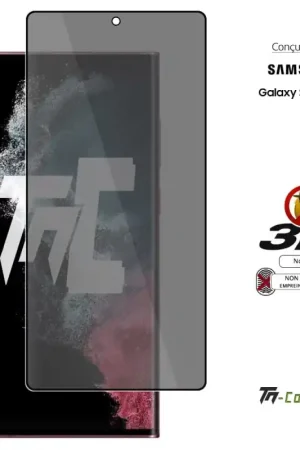 Samsung Galaxy S22 Ultra - Verre trempé 3D incurvé teinté anti-espion - TM-Concept® Soldes