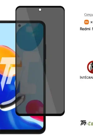 Xiaomi Redmi Note 11 - Verre trempé Anti-Espions - Intégral Privacy - TM-Concept® Livraison Express