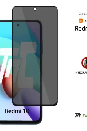 Xiaomi Redmi 10 - Verre trempé Anti-Espions - Intégral Privacy - TM-Concept® Offre Spéciale