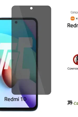 Xiaomi Redmi 10 - Verre trempé Anti-Espions - TM-Concept® Commander Vite