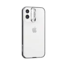 Vente Flash Coque de protection avec support caché Usams iPhone 12 Mini Transparent Noir