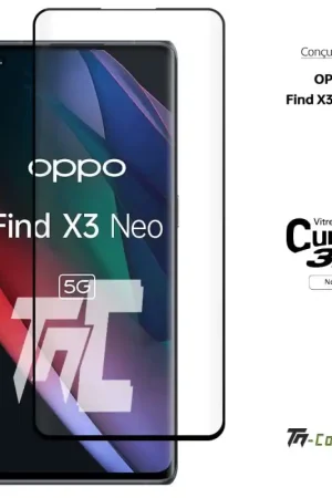 Oppo Find X3 Neo - Verre trempé 3D incurvé - TM-Concept® Satisfait Ou Remboursé