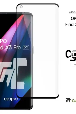 Oppo Find X3 Pro - Verre trempé 3D incurvé - TM-Concept® Populaire
