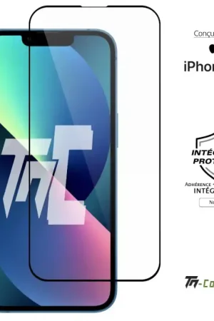 Promotion Apple iPhone 13 - Verre trempé intégral Protect Noir - adhérence 100% nano-silicone - TM-Concept®