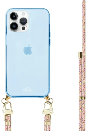 xoxo Wildhearts Coque bleu avec cordon Rainbow Vibes - iPhone 15 Pro Commande En Gros