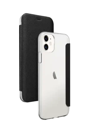 Folio iPhone 11 dos crystal Noir Bigben Quantité Limitée