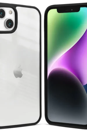 Haute Qualité Coverzs Coque bord acrylique mate iPhone 13 (noir)