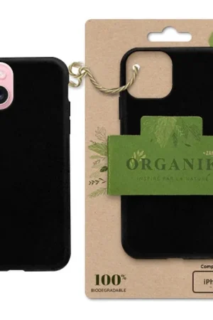 Coque Organik pour iPhone 15 Noir Bon Plan