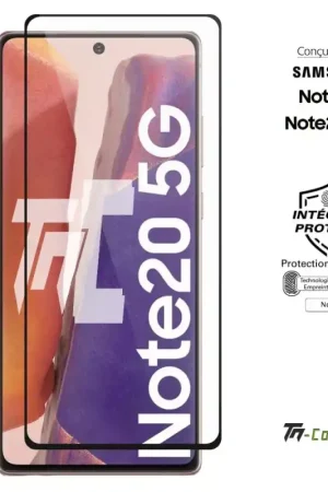 Offre Du Jour Samsung Galaxy Note 20 - Verre trempé intégral - Noir - Compatible empreinte digitale - TM-Concept®