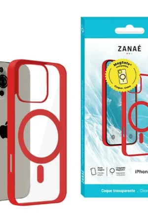 Coque Rouge Compatible MagSafe pour iPhone 16 Pro Usine Directe