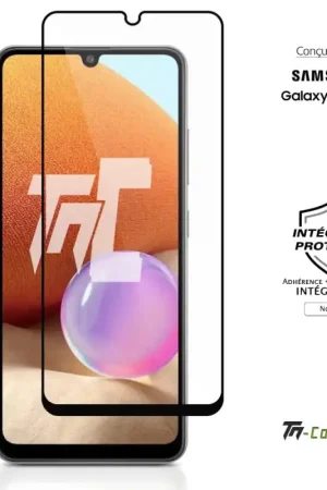 Samsung Galaxy A32 (4G) - Verre trempé intégral Protect Noir - adhérence 100% nano-silicone - TM-Concept® Affaire À Saisir