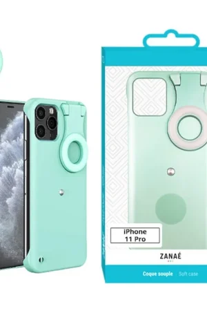 Coque selfie ring pour iPhone 11 Pro - Vert Livraison Express
