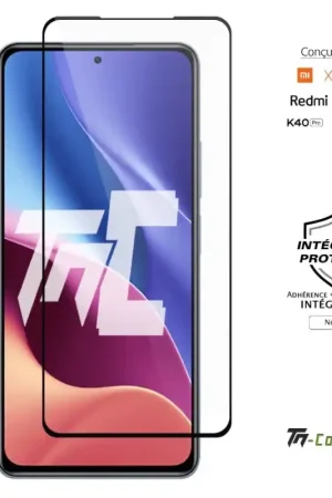 Promotion Saisonnière Xiaomi Redmi K40 - Verre trempé intégral Protect Noir - adhérence 100% nano-silicone - TM-Concept®