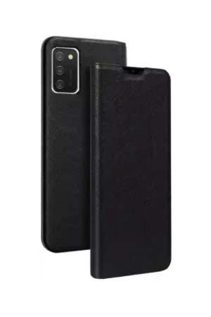 Etui Samsung A02s Folio Stand noir Nouvelle Collection