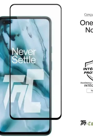 OnePlus Nord - Verre trempé intégral Protect Noir - adhérence 100% nano-silicone - TM-Concept® Commander Maintenant