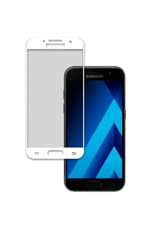 Pas Cher Verre Trempé Complet Blanc pour Samsung Galaxy A3 2017