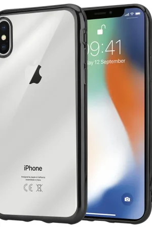 Dernier Modèle ShieldCase Coque Bumper Métallique iPhone X / Xs (noir)