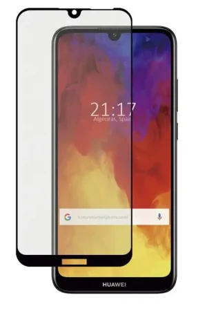 Verre Trempé Complet Noir pour Huawei Y6 2019 Retour Gratuit