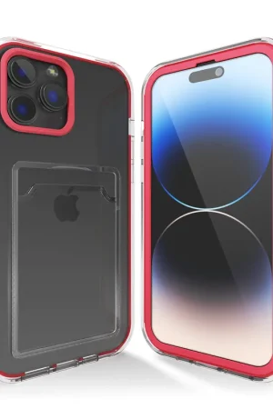 Retour Gratuit ShieldCase Coque bumper porte-cartes iPhone 13 Pro (rose vif)