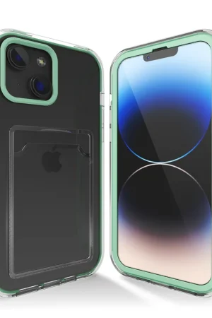 Commande En Gros ShieldCase Coque bumper porte-cartes iPhone 13 (turquoise)