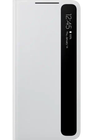 Folio Samsung G S21+ 5G Clear View Cover Gris Clair Samsung Produit De Marque