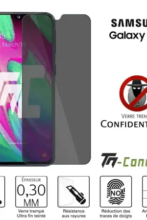 Usine Directe Samsung Galaxy A40 - Verre trempé Anti-Espions - TM-Concept®