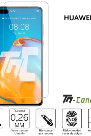 Dernier Modèle Huawei P40 - Verre trempé TM-Concept® - Gamme Standard Premium