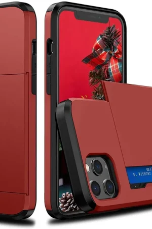 Seulement Aujourd’hui ShieldCase Coque cartes Slide iPhone 12 Pro Max 6,7 pouces (rouge)
