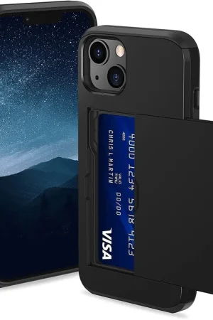 Expédition Rapide ShieldCase Coque cartes slide iPhone 13 (noir)