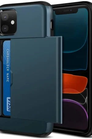 Bon Plan ShieldCase Coque cartes Slider iPhone 11 (bleu foncé)
