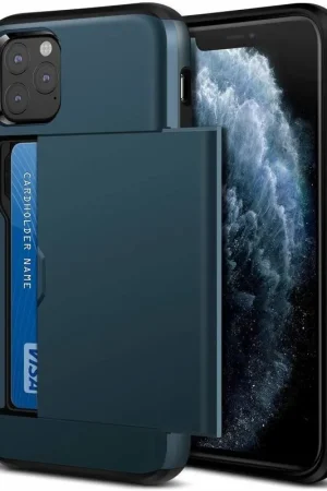 Must-Have ShieldCase Coque cartes Slider iPhone 11 Pro Max (bleu foncé)