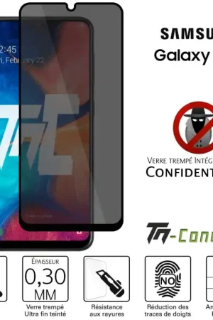 Acheter En Ligne Samsung Galaxy A20 - Verre trempé Anti-Espions - Intégral Privacy - TM-Concept®