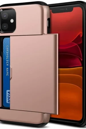 Nouvelle Collection ShieldCase Coque cartes Slider iPhone 11 (rose)