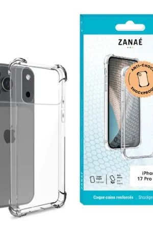 Coque Silicone Transparent Coins Renforcés iPhone 17 Pro Max Top Vente