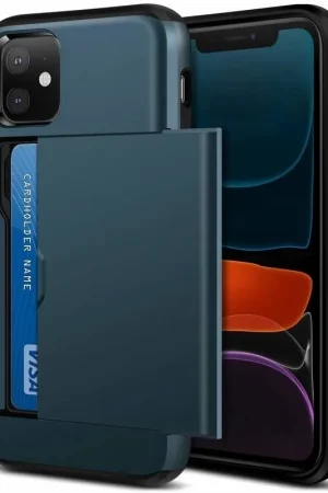 Commande En Gros ShieldCase Coque cartes slider iPhone 12 Mini (bleu)