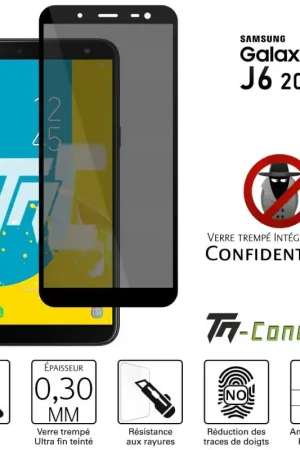 Samsung Galaxy J6 (2018) - Verre trempé Anti-Espions - Intégral Privacy - TM-Concept® Seulement Aujourd’hui