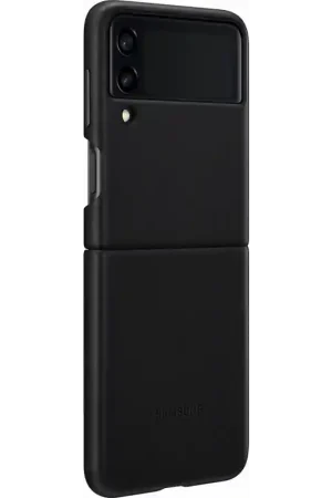 Offre Exclusive Coque Samsung G Z Flip 3 en Cuir Noire Samsung