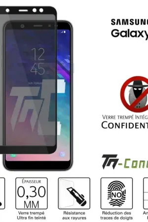 Samsung Galaxy A6 (2018) - Verre trempé Anti-Espions - Intégral Privacy - TM-Concept® Bon Plan