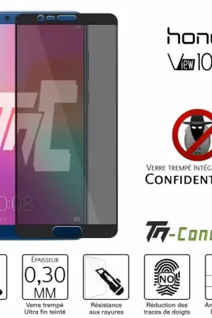 Acheter Direct Huawei Honor View 10 - Verre trempé Anti-Espions - Intégral Privacy - TM-Concept®