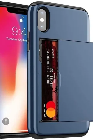 Solde ShieldCase Coque cartes Slider iPhone X / Xs (bleu)