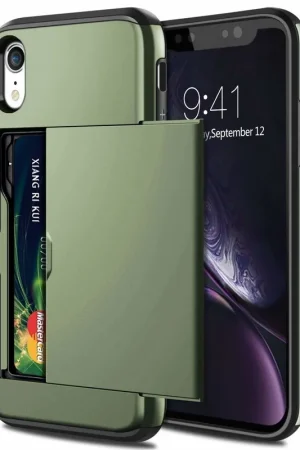 Solde ShieldCase Coque cartes slide iPhone Xr (vert)