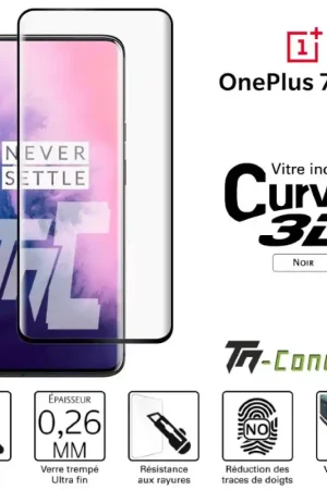 OnePlus 7T Pro - Verre trempé 3D incurvé - TM-Concept® Dernière Chance