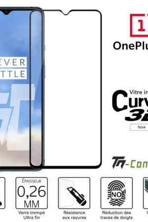 Promotion Saisonnière OnePlus 7T - Verre trempé 3D incurvé - TM-Concept®