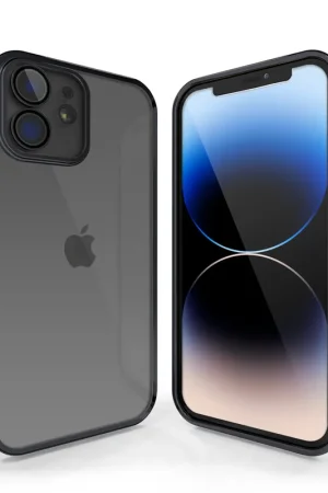 Coverzs Coque clair doux avec cache de caméra iPhone 12 (noir) Satisfait Ou Remboursé