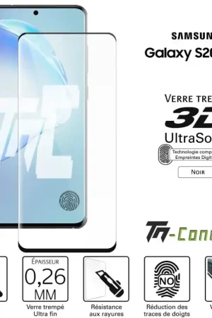 Samsung Galaxy S20 Ultra - Verre trempé 3D UltraSonic- TM-Concept® Seulement Aujourd’hui
