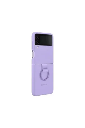 Nouveauté Coque Samsung G Z Flip 4 Silicone avec anneau Lavande Samsung