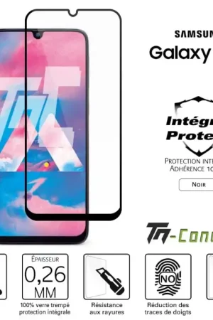 Populaire Samsung Galaxy M30 - Verre trempé intégral Protect Noir - adhérence 100% nano-silicone - TM-Concept®